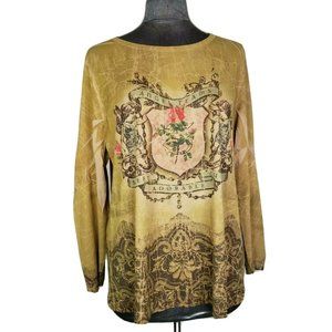 Venezia Womens Gold Blouse Top Plus Size 18/20